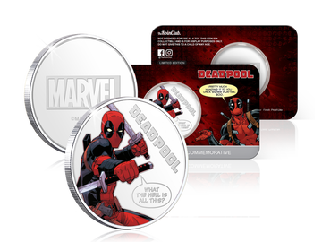 „Deadpool“ – die offizielle MARVEL-Lizenzprägung in reinstem Silber mit Farbveredelung!